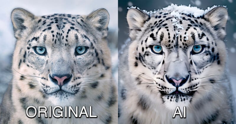 Real photos versus AI image